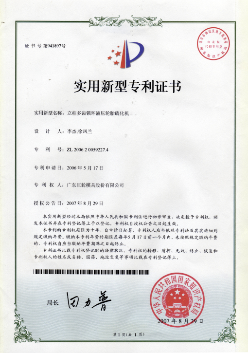 Supernumerary Teeth Hydraulic Tire Curing Press